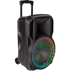 Kolumna mobilna LED, 15''/38cm, USB BT MIC FM, PARTY-15RGB